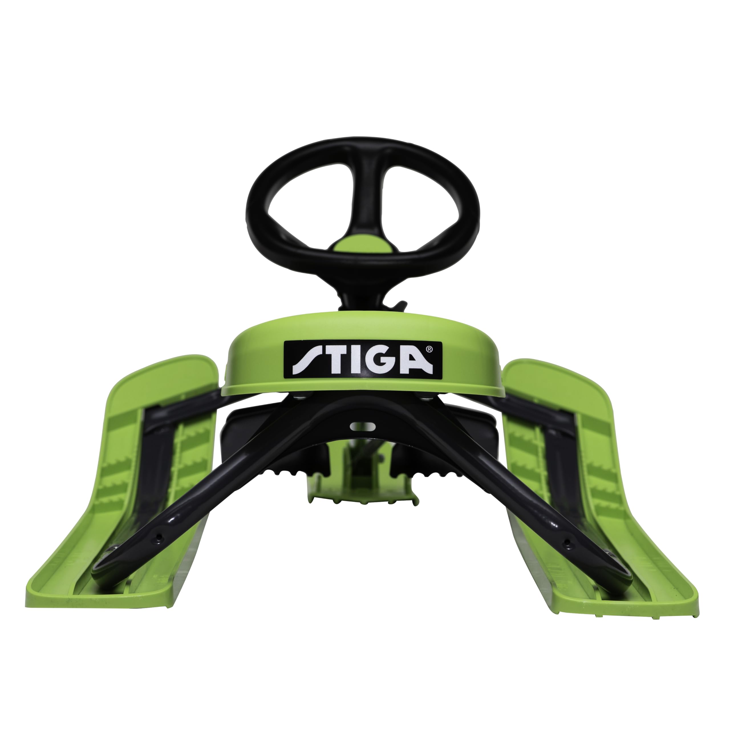 STIGA Snowracer Iconic Classic Steering Sledge with Steering Wheel